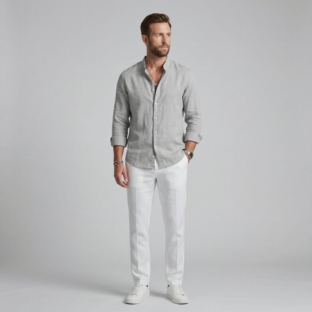 Luca | Elegant and Lightweight Linen Look Shirt