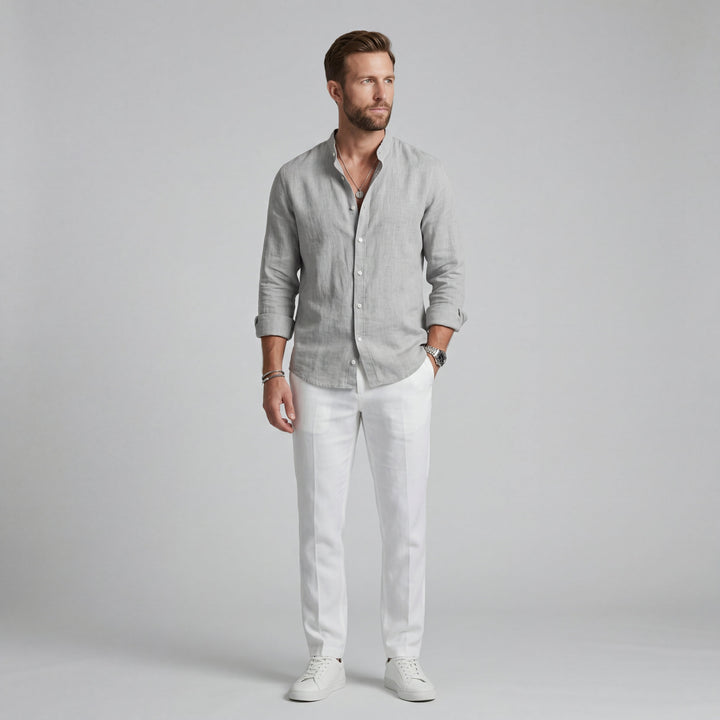Luca | Elegant and Lightweight Linen Look Shirt