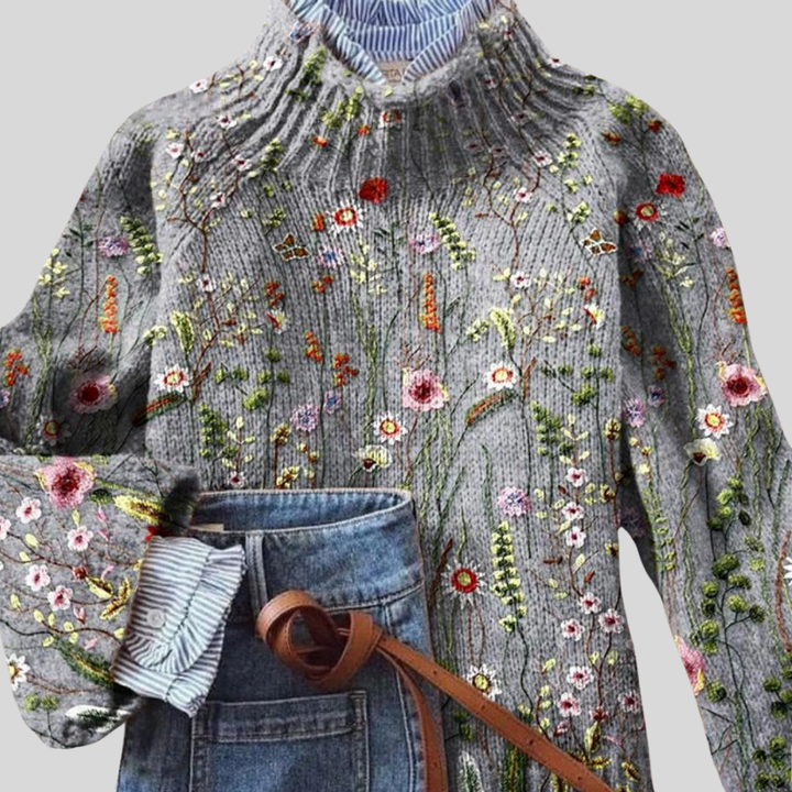 Abigail | Classic Vintage Floral Sweater