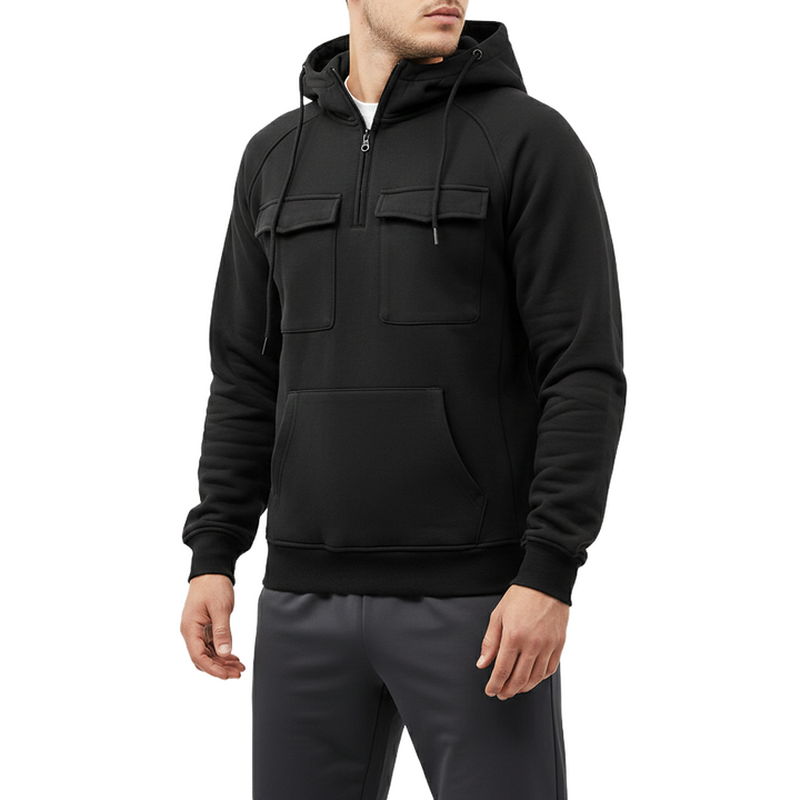 James - Vintage Hoodie with Multi-Pocket & Extra Warmth