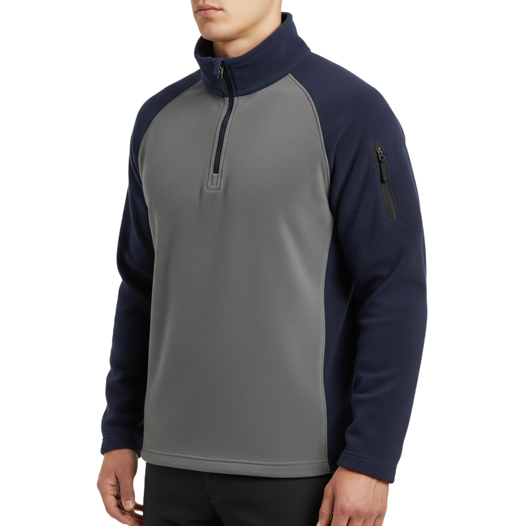 Elijah - Outdoor Plush Sweatshirt with Stand Collar