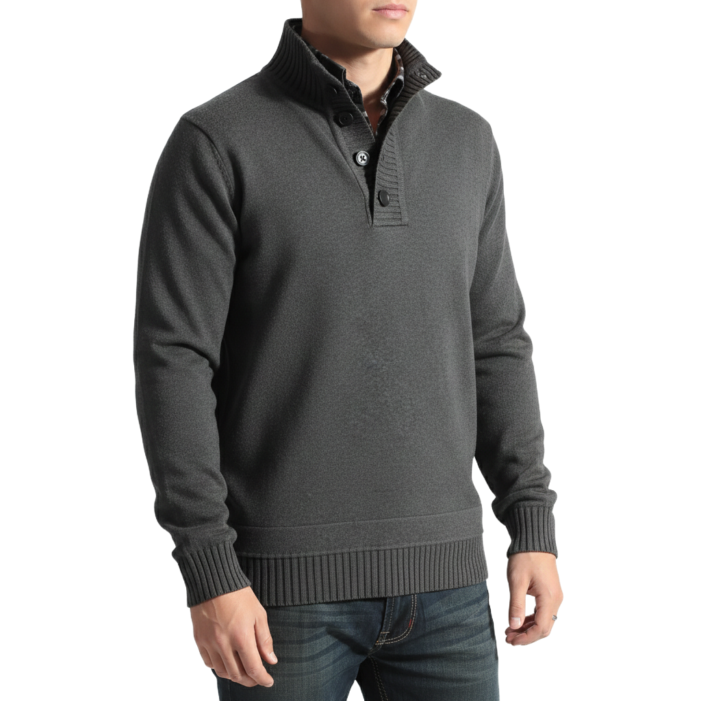 William - Comfortable Stand Collar Pullover