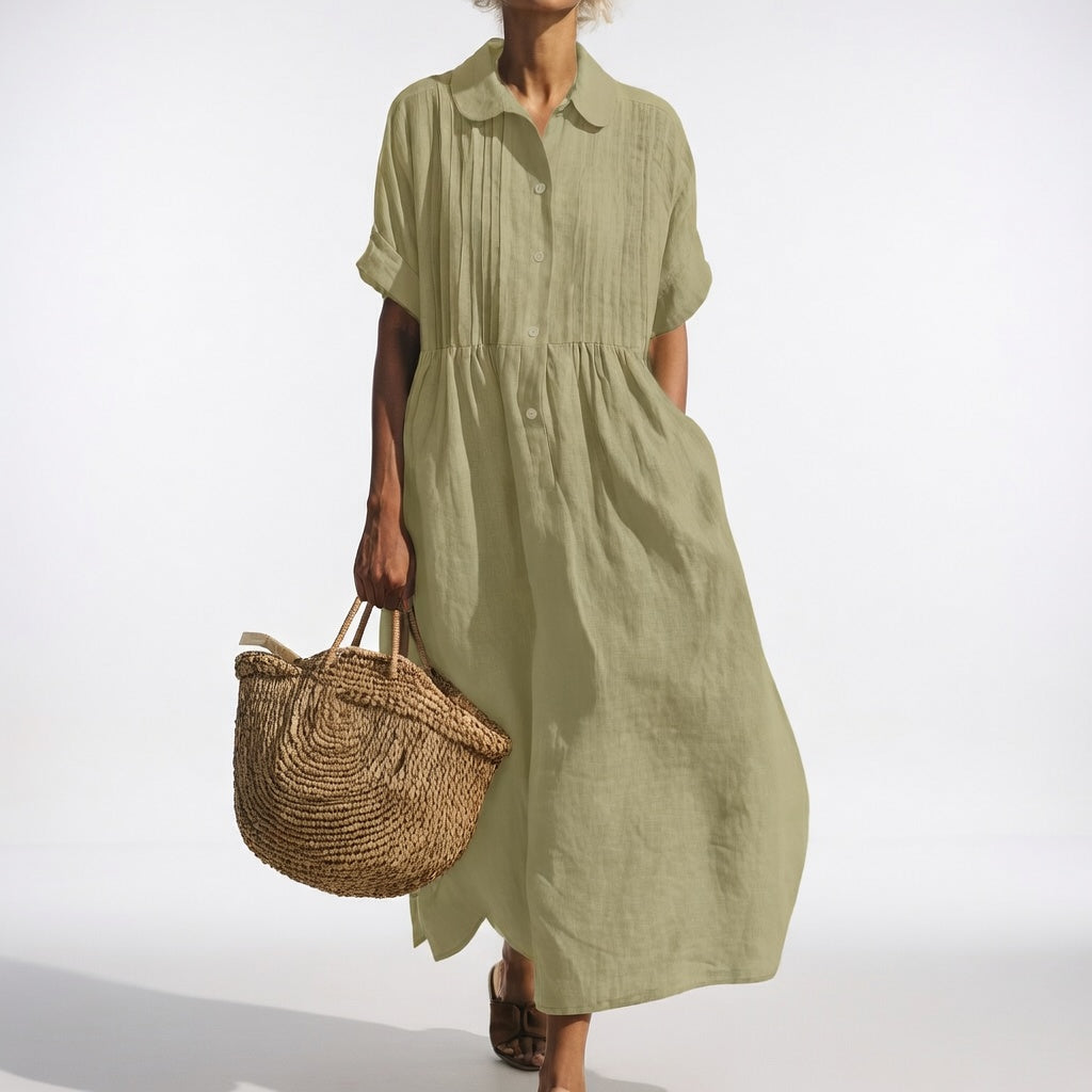 Lysandra™ - Fluid Summer Shirt Dress