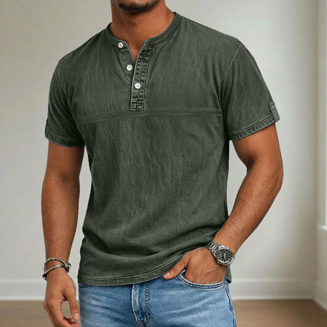 Noah | Stand Collar Short Sleeve