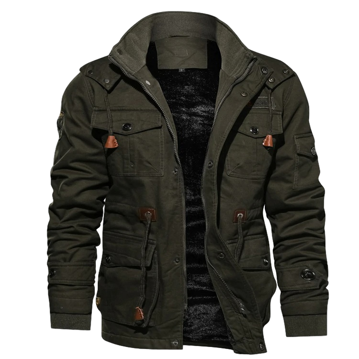 Hugden™ | Men’s Winter Sherpa Jacket with Removable Hood