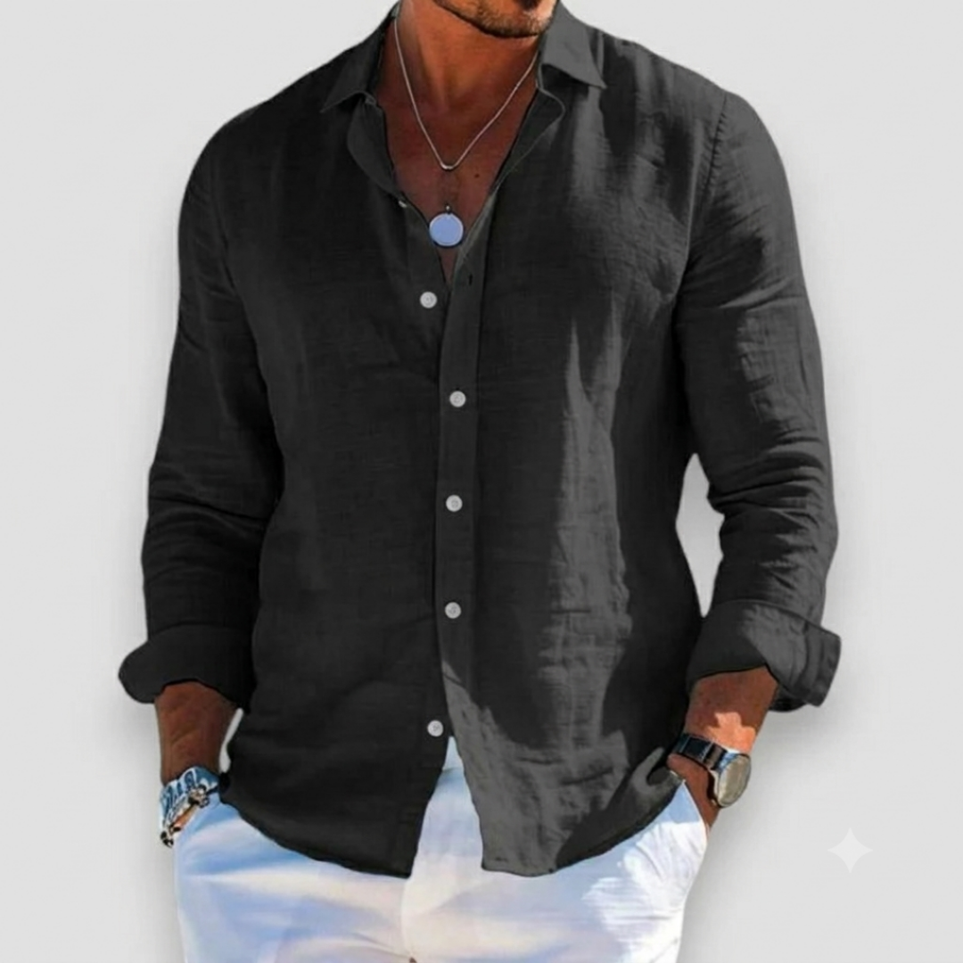 Luca | Elegant and Lightweight Linen Look Shirt