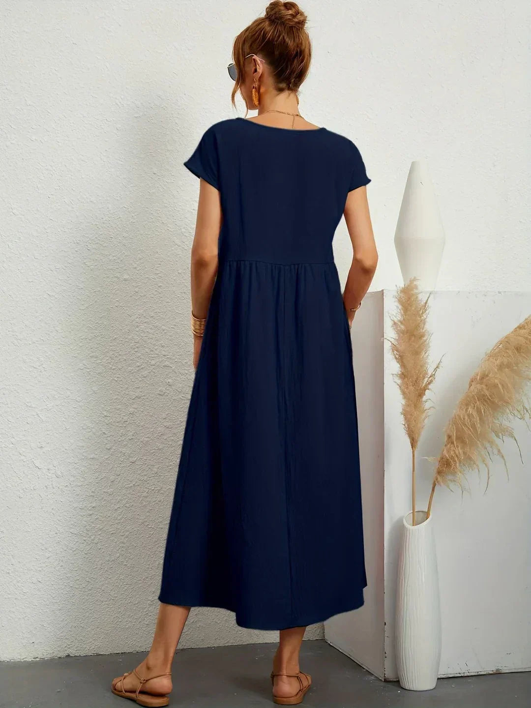 Gabrielle™ — Timeless elegance fluid midi dress