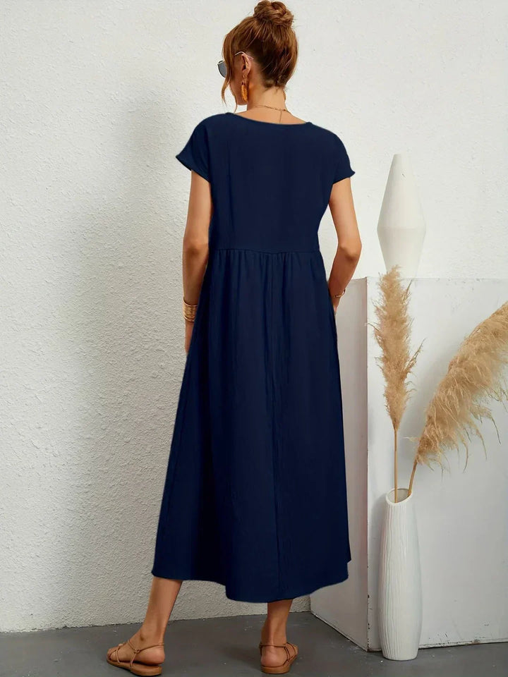 Gabrielle™ — Timeless elegance fluid midi dress