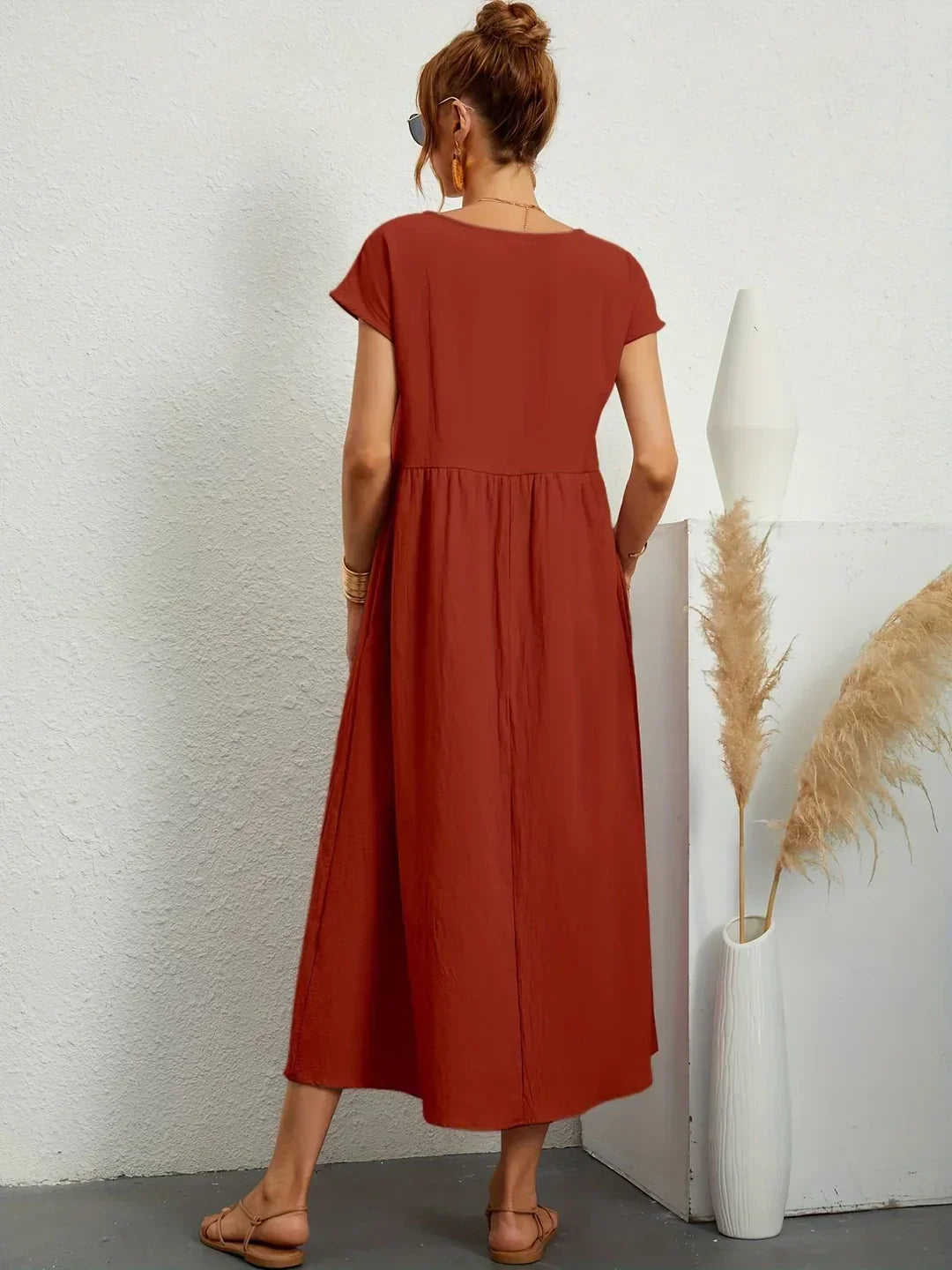 Gabrielle™ — Timeless elegance fluid midi dress
