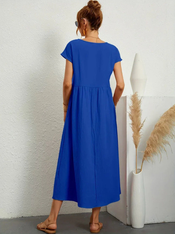 Gabrielle™ — Timeless elegance fluid midi dress