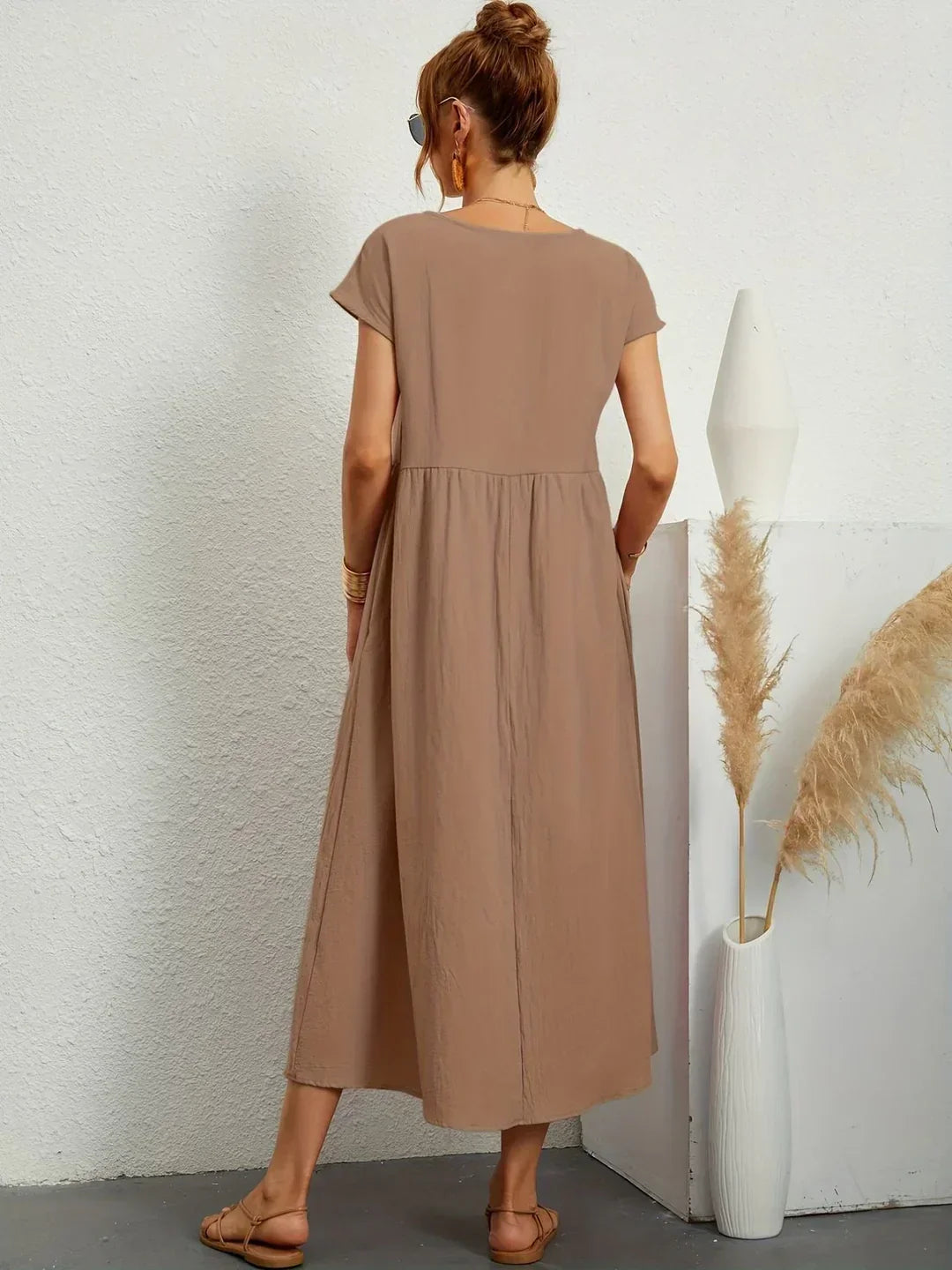 Gabrielle™ — Timeless elegance fluid midi dress