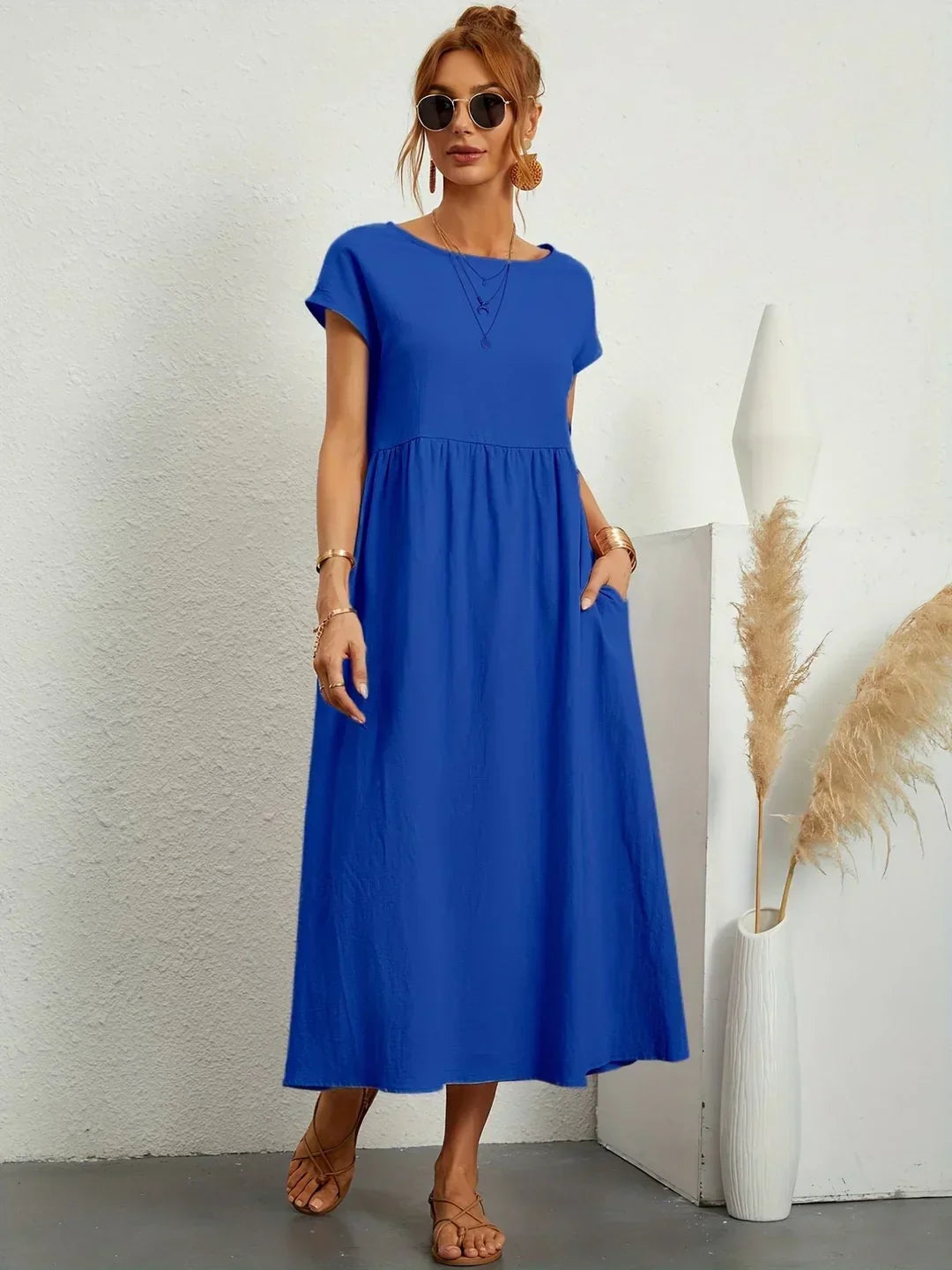 Gabrielle™ — Timeless elegance fluid midi dress