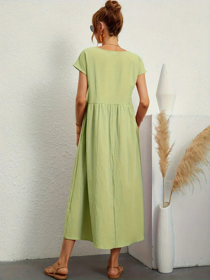 Gabrielle™ — Timeless elegance fluid midi dress