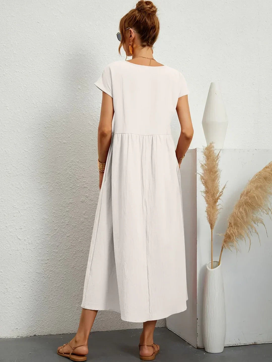 Gabrielle™ — Timeless elegance fluid midi dress