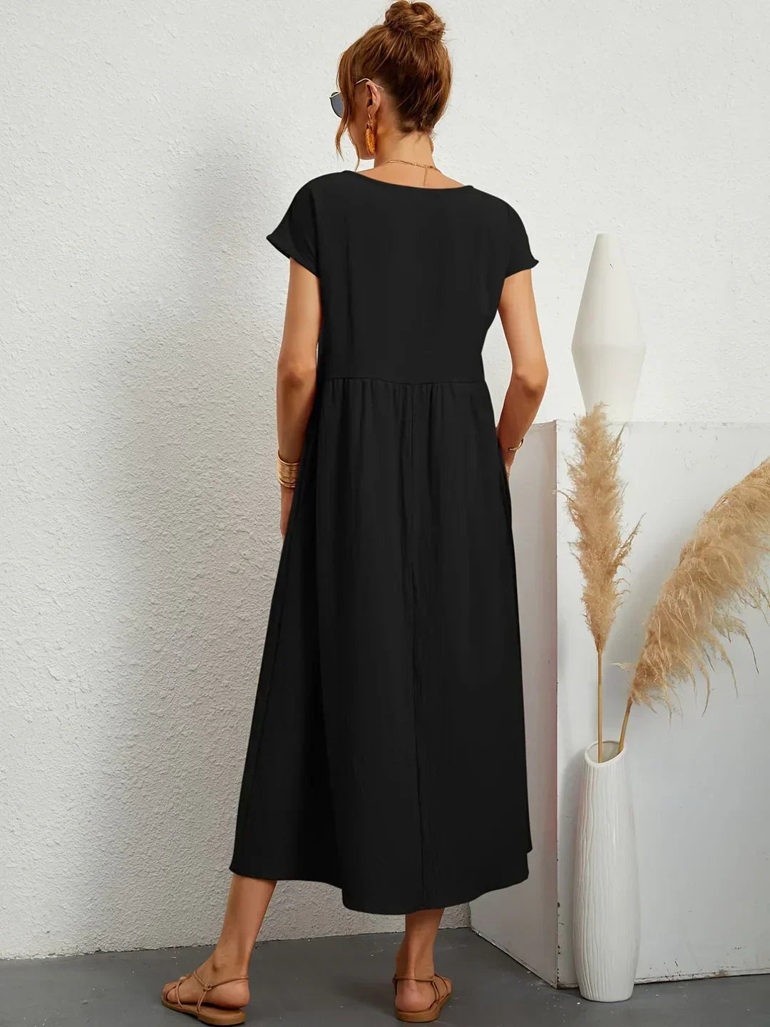 Gabrielle™ — Timeless elegance fluid midi dress
