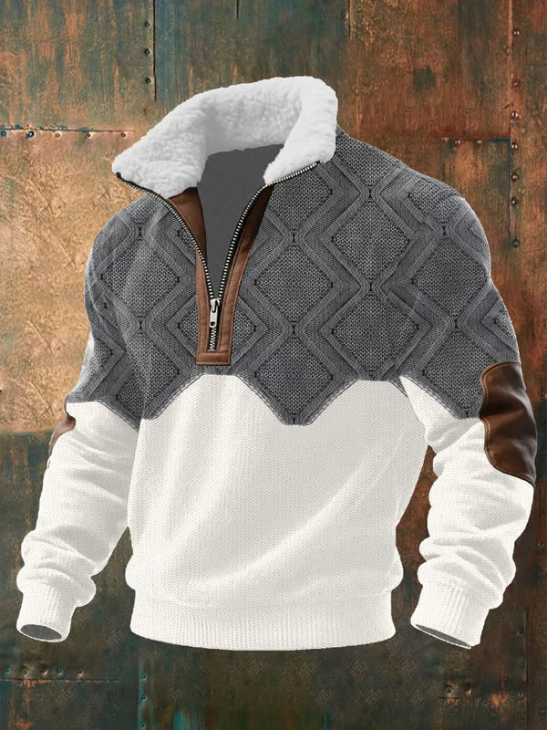 Ettiene™ | Fleece turtleneck jumper with zip and high collar