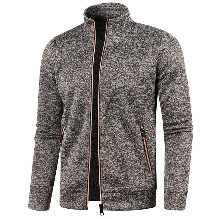 Jonas | Men's Sweat Jacket Stand-up Collar Full Zip Melange