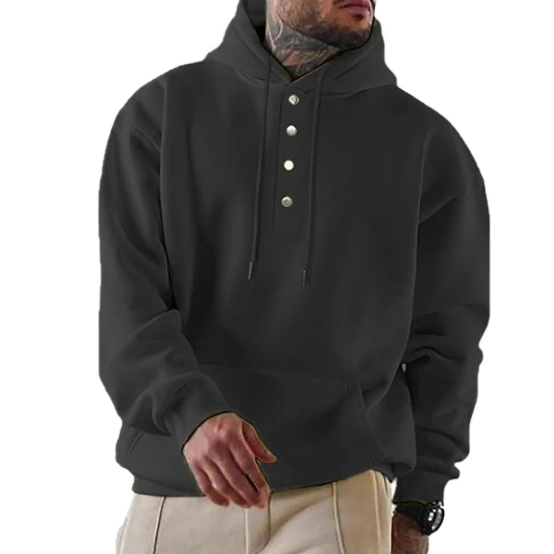 Chad | Everyday Buttoned Knit Hoodie