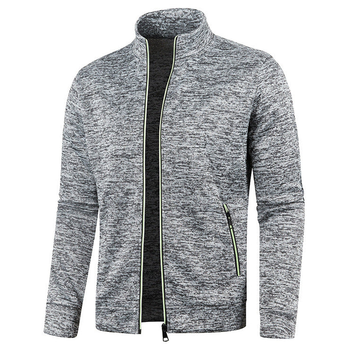 Jonas | Men's Sweat Jacket Stand-up Collar Full Zip Melange