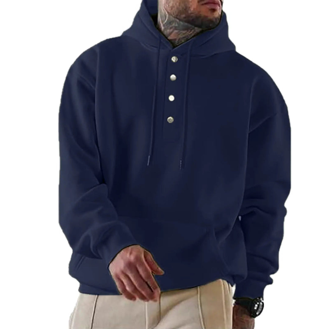 Chad | Everyday Buttoned Knit Hoodie