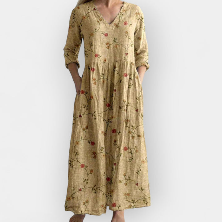Naledi – Vintage Floral Maxi Dress