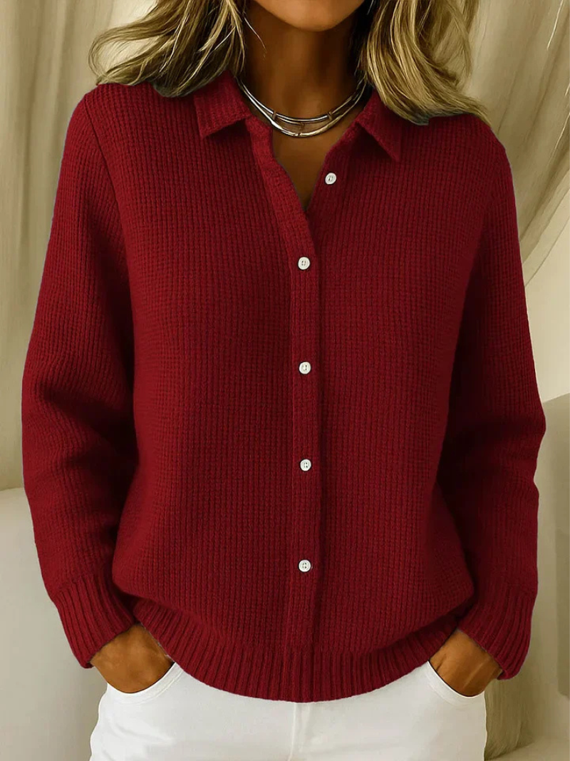 Livia | Knitted cardigan with fine texture