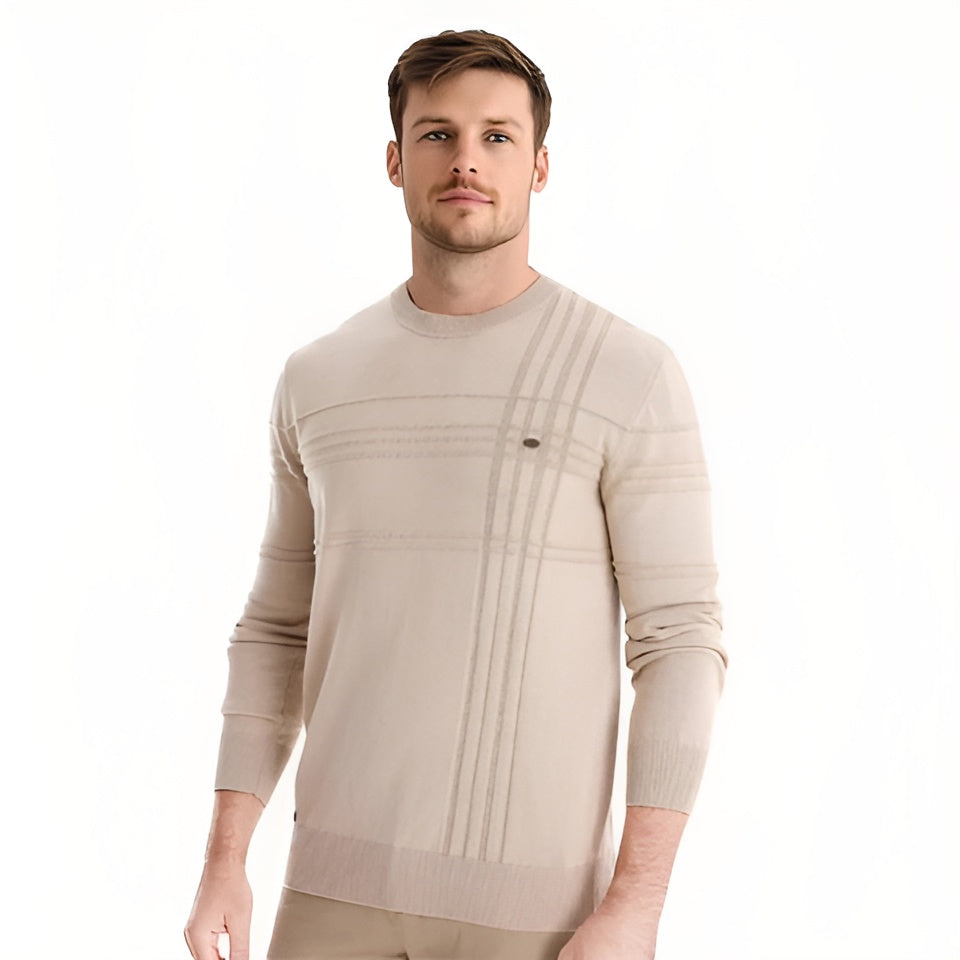 Leonardo - Elegant men’s sweater with check pattern