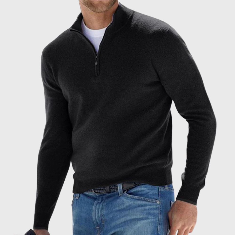 Effortless Comfort Zip Sweater