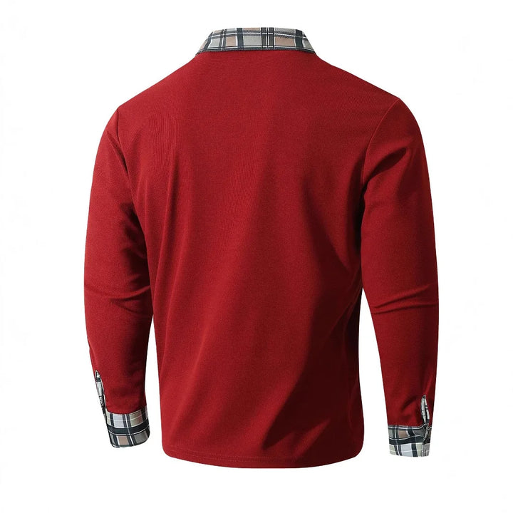 Stylish Long Sleeve Polo Shirt