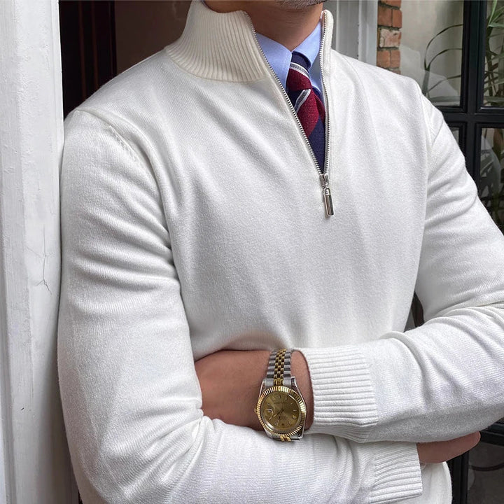 Jevin | Classic Quarter-Zip Sweater