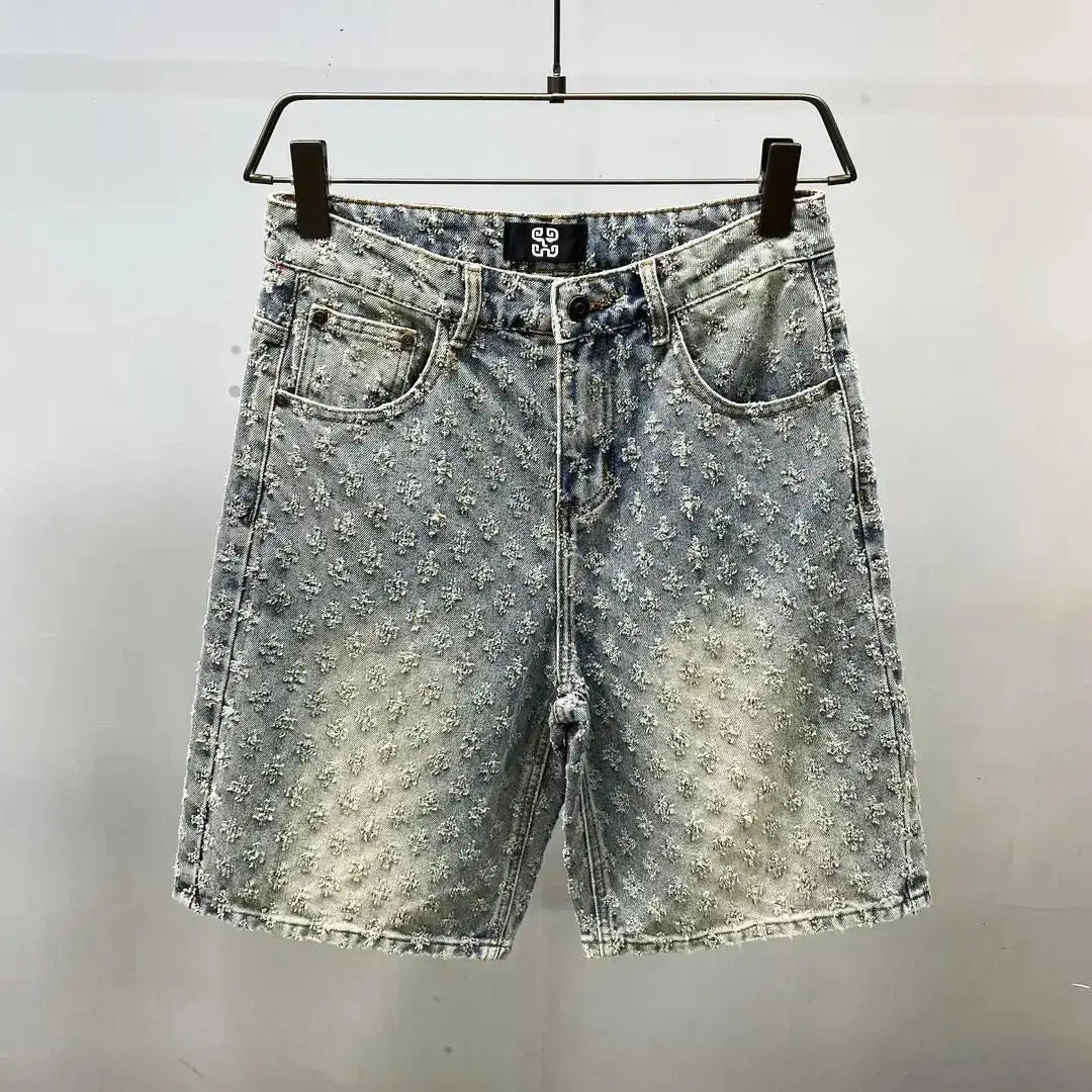 Mark | Premium Denim Look Shorts with Texture