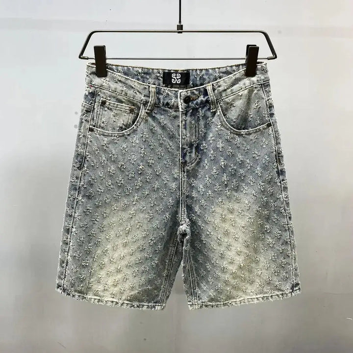Mark | Premium Denim Look Shorts with Texture