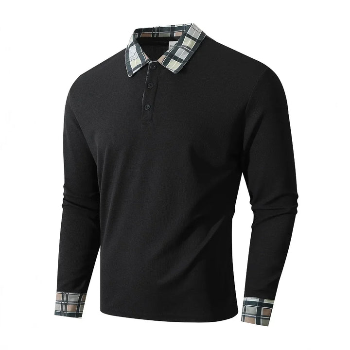 Stylish Long Sleeve Polo Shirt