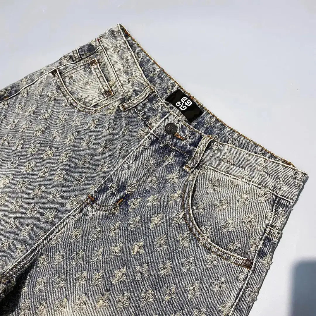 Mark | Premium Denim Look Shorts with Texture