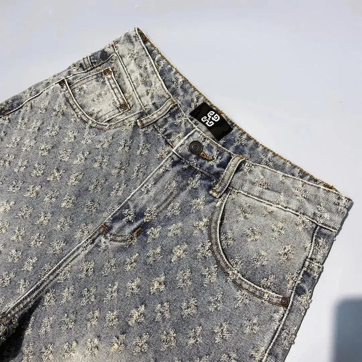 Mark | Premium Denim Look Shorts with Texture