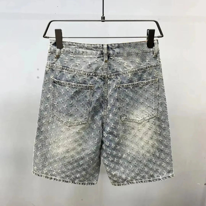 Mark | Premium Denim Look Shorts with Texture