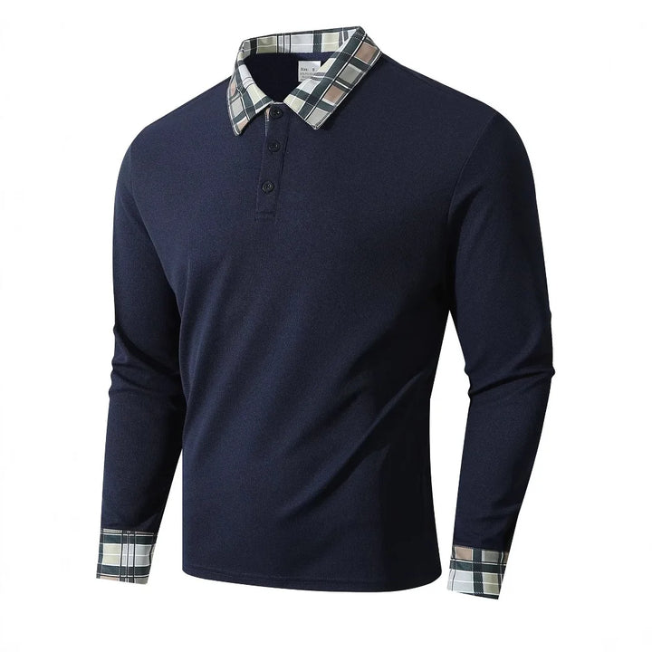 Stylish Long Sleeve Polo Shirt