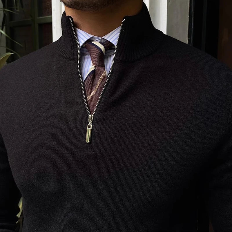 Jevin | Classic Quarter-Zip Sweater