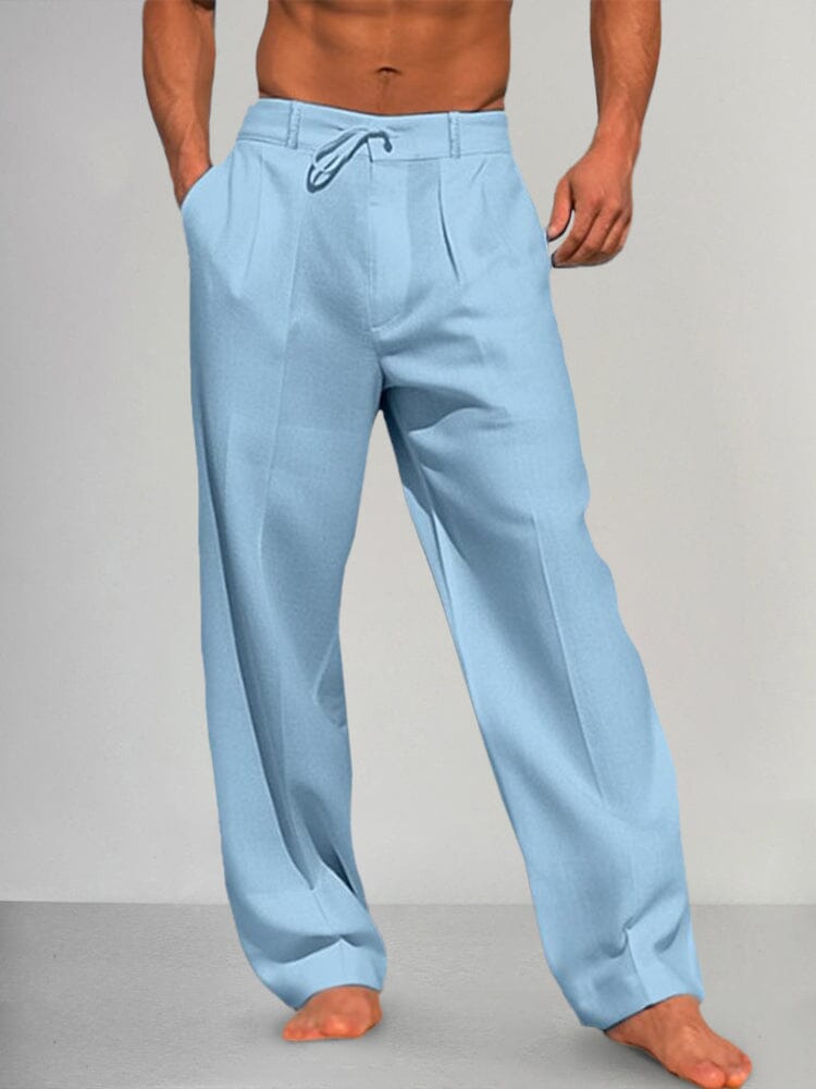 Turin | Straight Trousers in Cotton and Linen