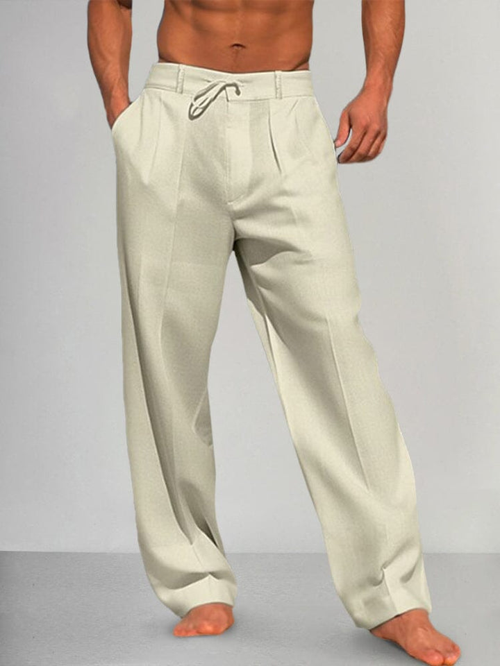Turin | Straight Trousers in Cotton and Linen