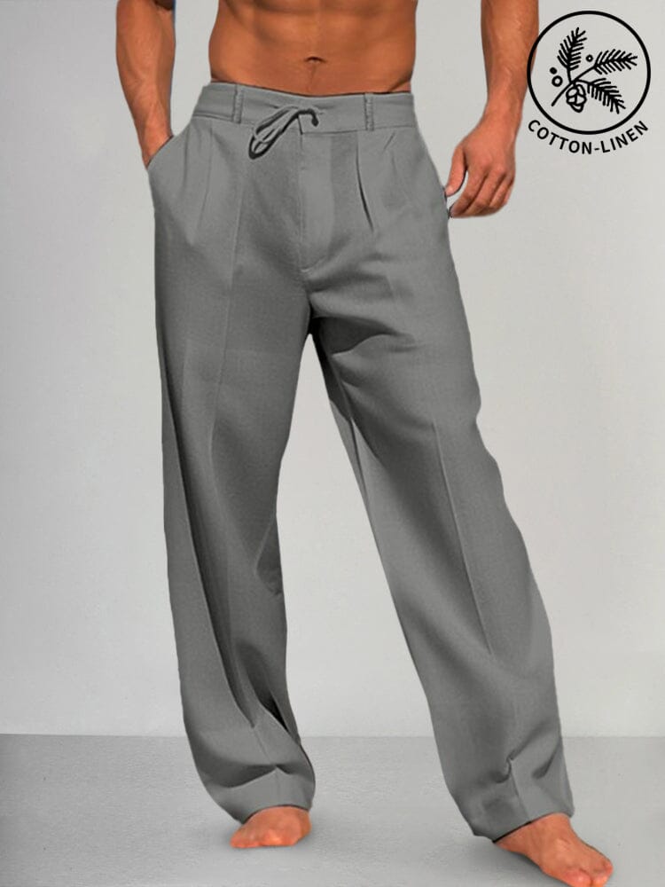 Turin | Straight Trousers in Cotton and Linen