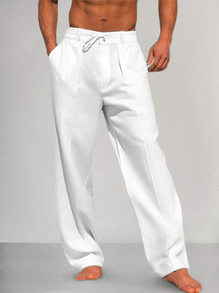 Turin | Straight Trousers in Cotton and Linen