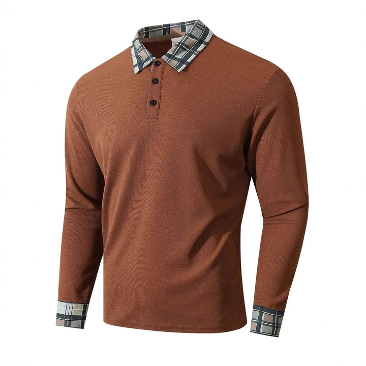 Stylish Long Sleeve Polo Shirt