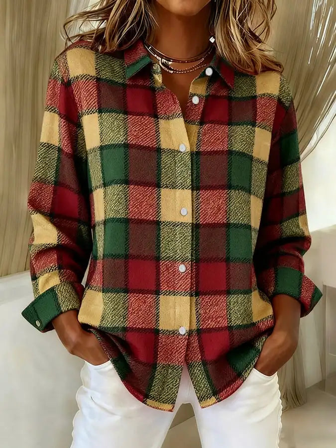 Margaux | Soft Knit Checkered Cardigan