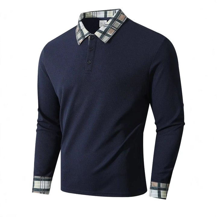 Stylish Long Sleeve Polo Shirt