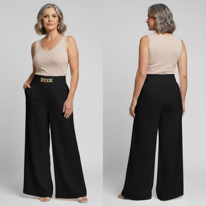 Évelyne™ — High-Waisted Wide-Leg Trousers