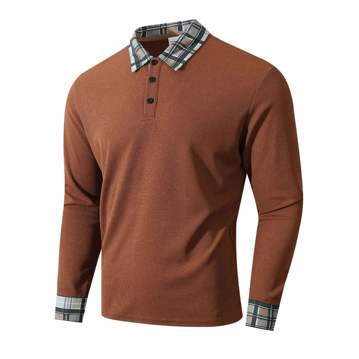 Stylish Long Sleeve Polo Shirt
