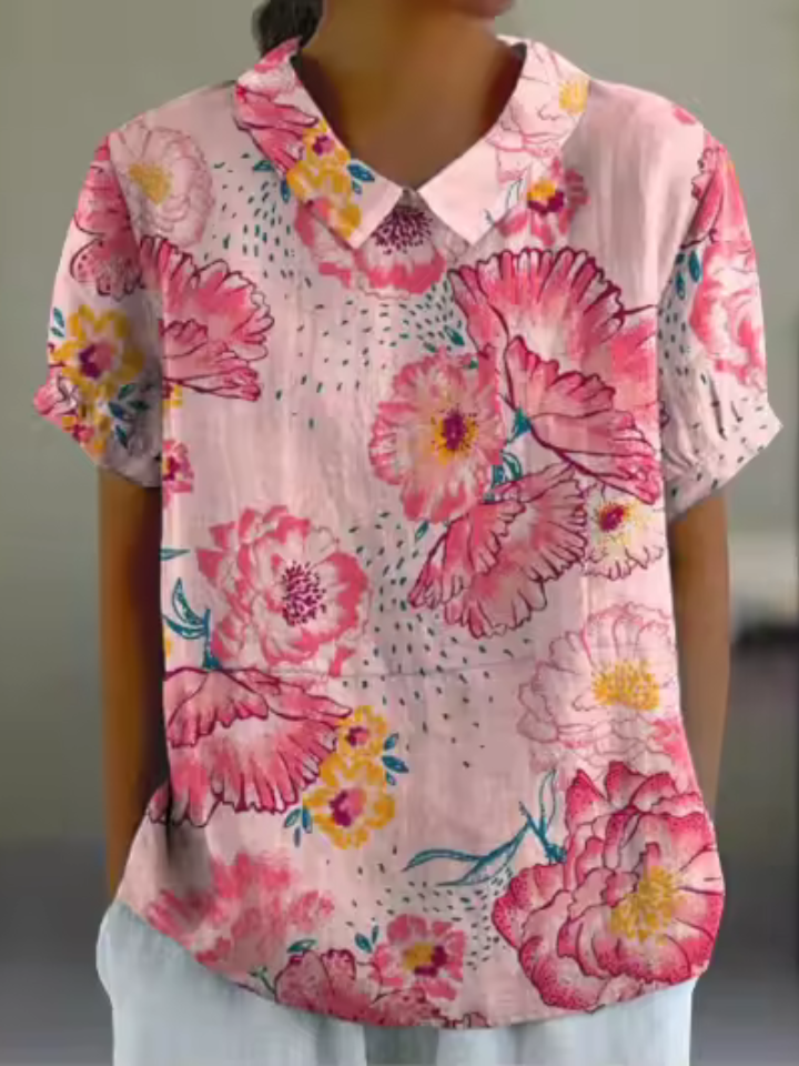 Nora | Pink Floral Shirt