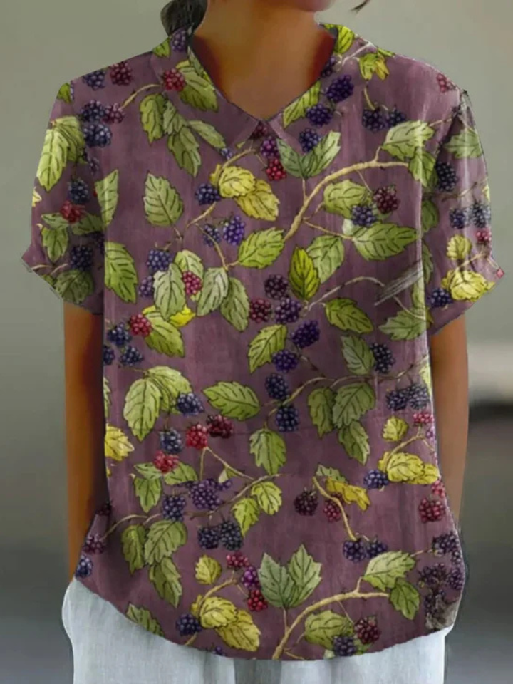 Mila | Shirt with Berries & Vines