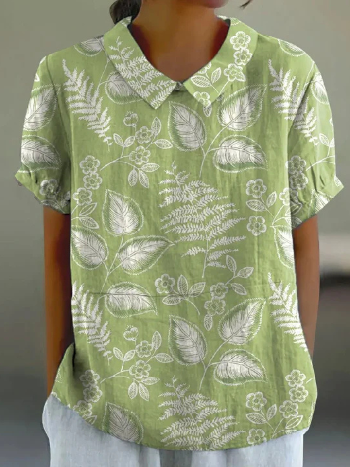 Cleo | Sage Botanical Shirt